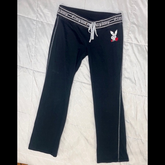 🖤SOLD🖤Vintage Y2K navy and silver Playboy tracksuit - Picture 5 of 6